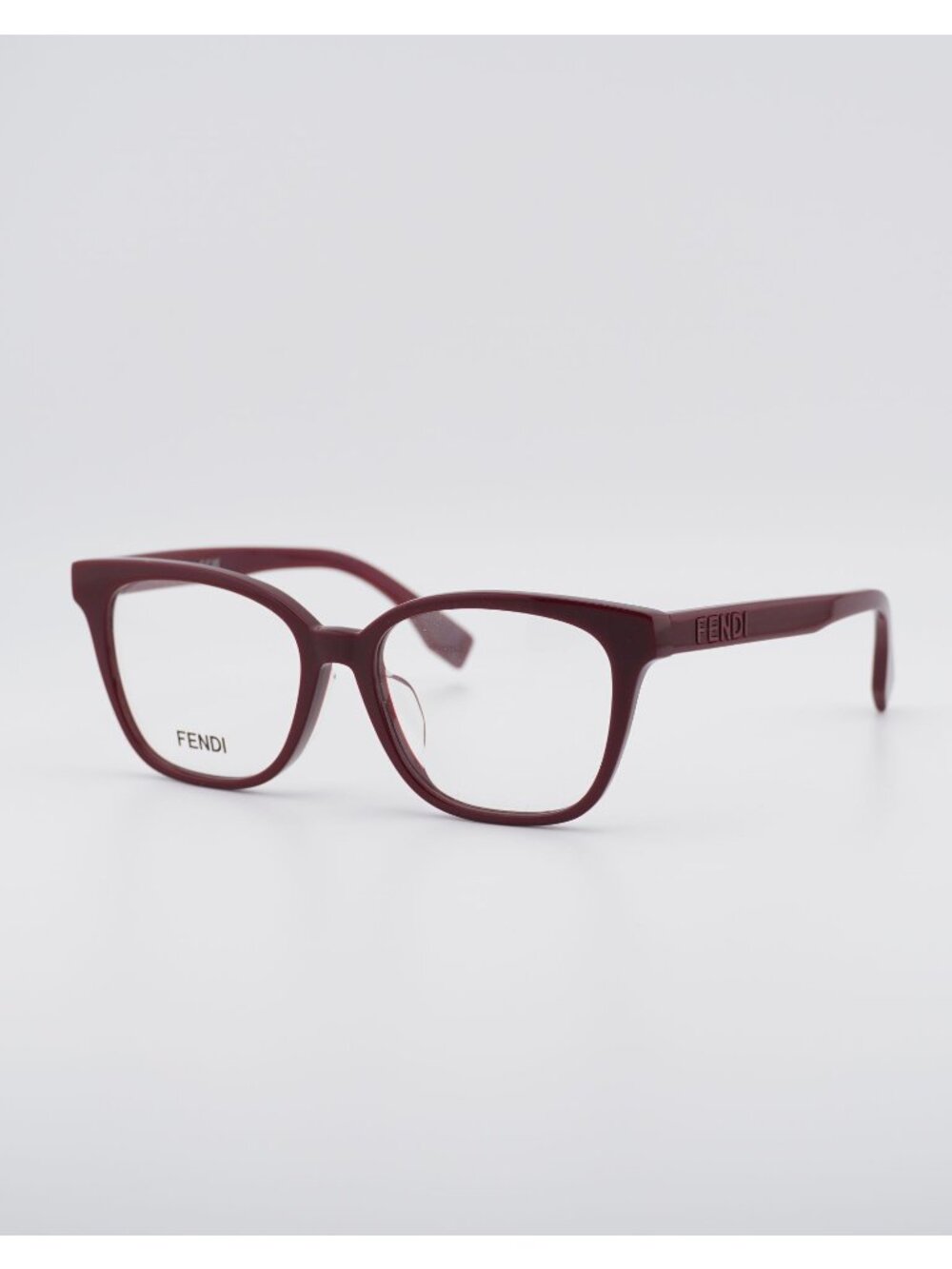Fendi FE50045F 066 Eyeglasses Bordeaux 53mm Square Frame